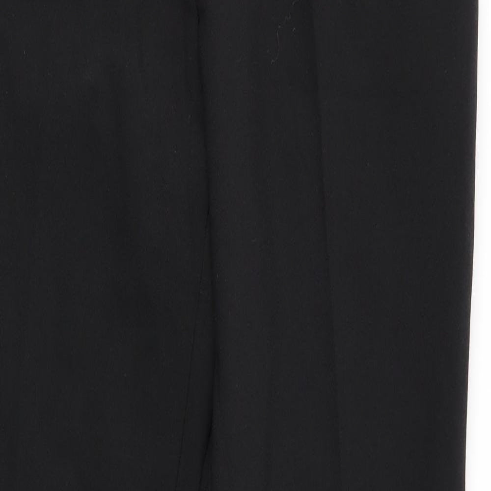 New Look Womens Black  Polyester Trousers  Size 8 L29 in Regular  - Gold Zips to pockets