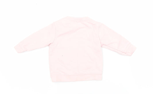 Kyle & Deena Girls Pink  Cotton Pullover Jumper Size 0-3 Months