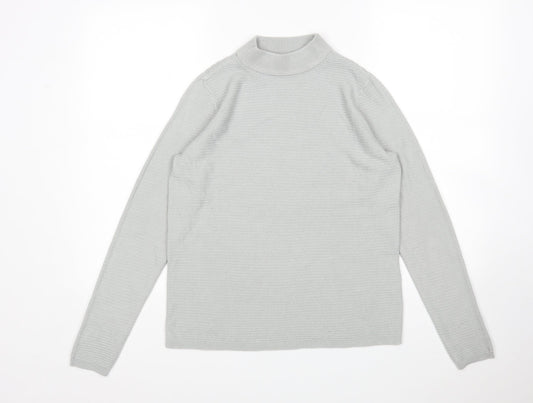 VERO MODA Womens Grey Round Neck  Acrylic Pullover Jumper Size S