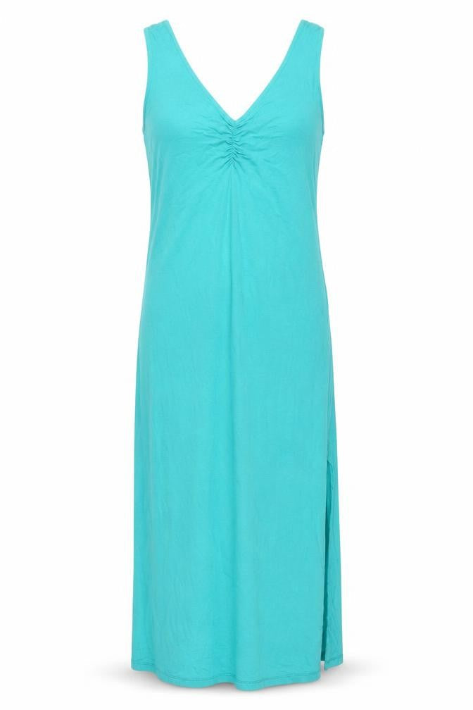 M&S Womens Green  Viscose Maxi  Size 8 V-Neck