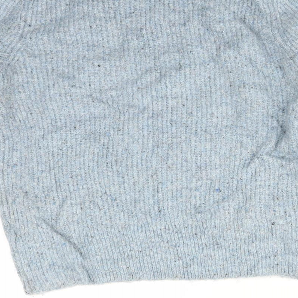 Topshop Womens Blue  Acrylic Pullover Sweatshirt Size 8