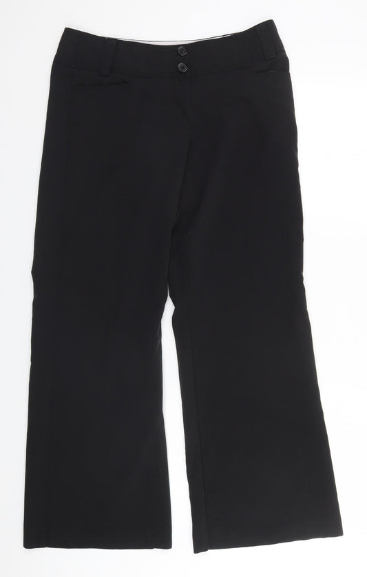 New Look Womens Black  Polyester Trousers  Size 12 L28 in Regular