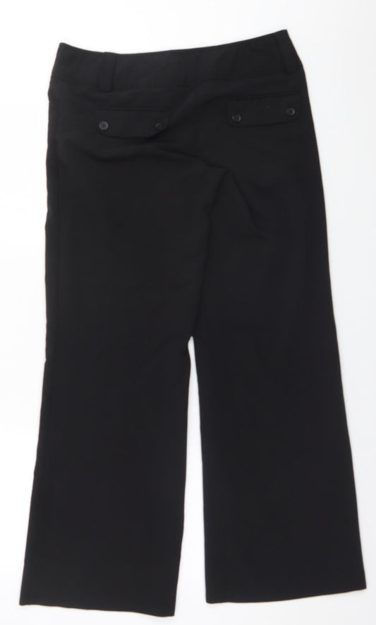 New Look Womens Black  Polyester Trousers  Size 12 L28 in Regular