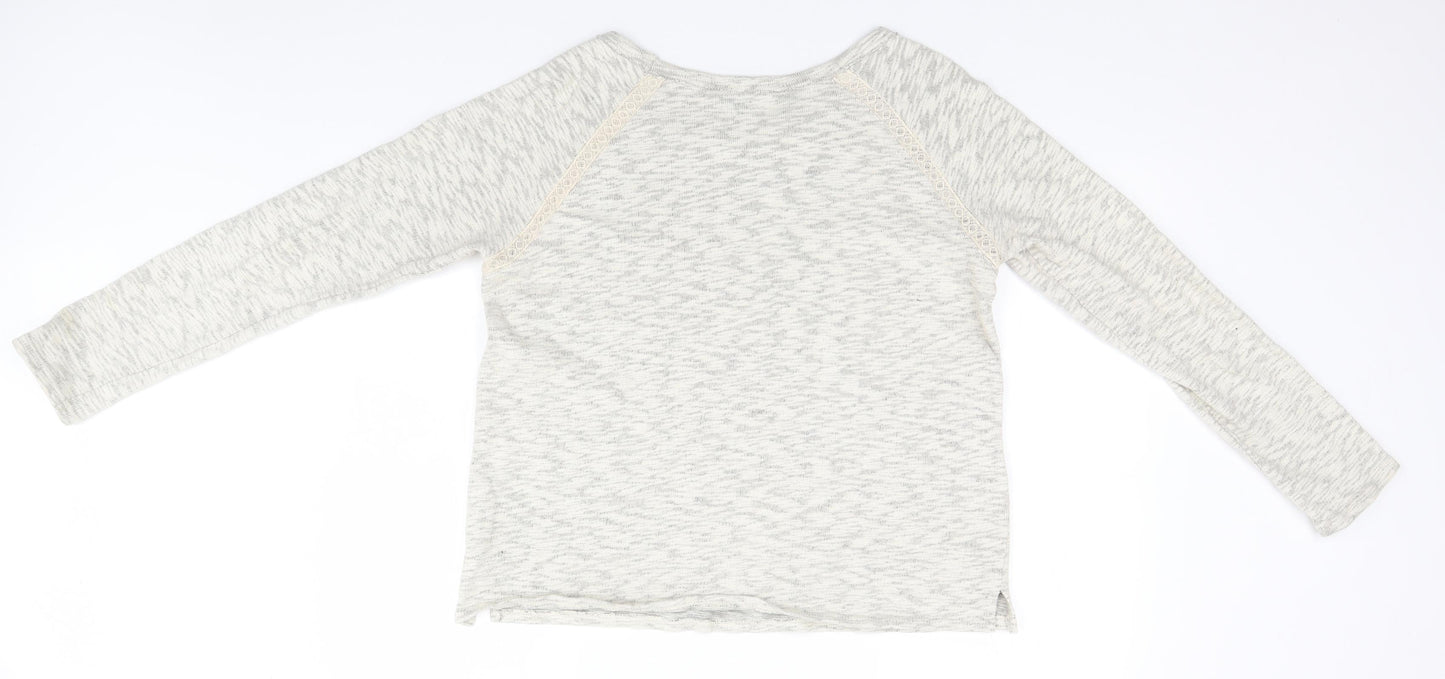 New Look Womens Beige Round Neck  Cotton Pullover Jumper Size 18