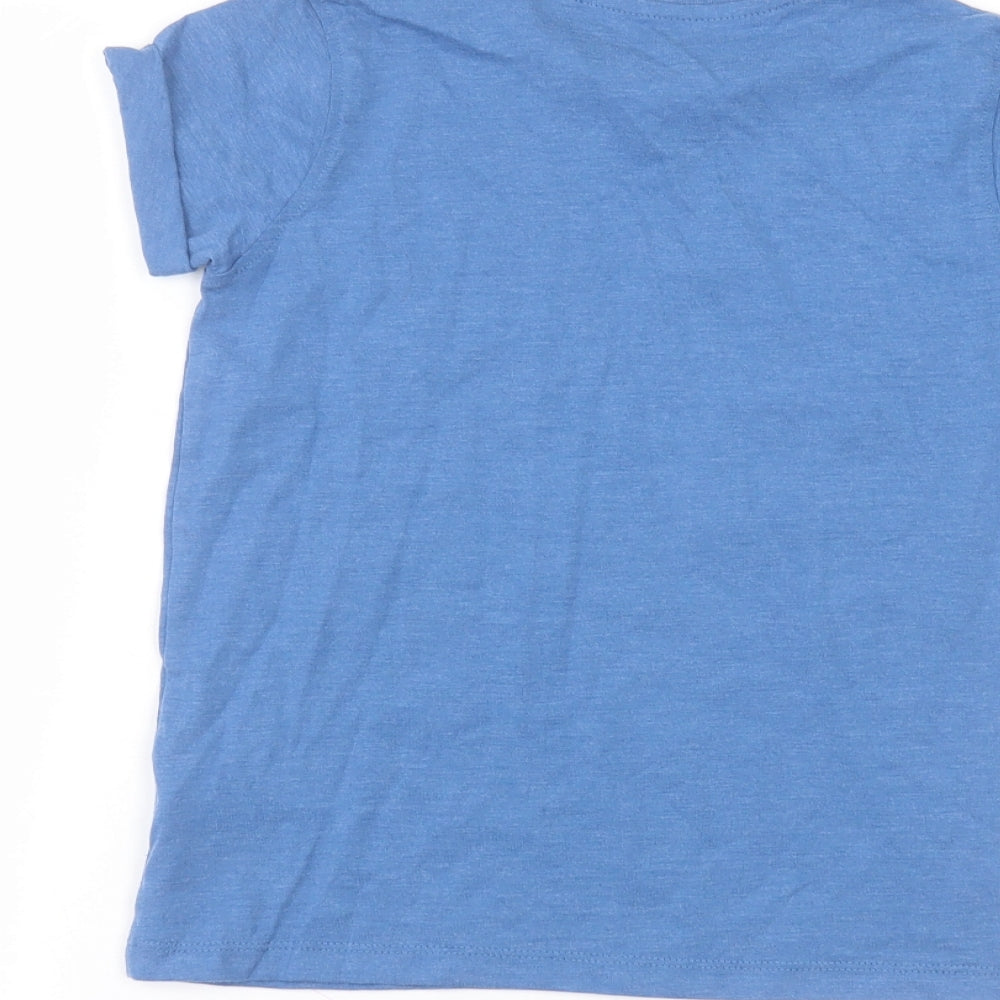 NEXT Boys Blue  Cotton Basic T-Shirt Size 8 Years Round Neck