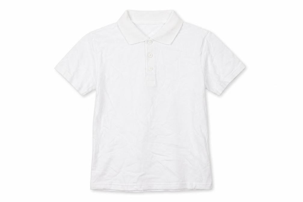 Matalan Boys White  Cotton Basic Polo Size 9 Years Collared