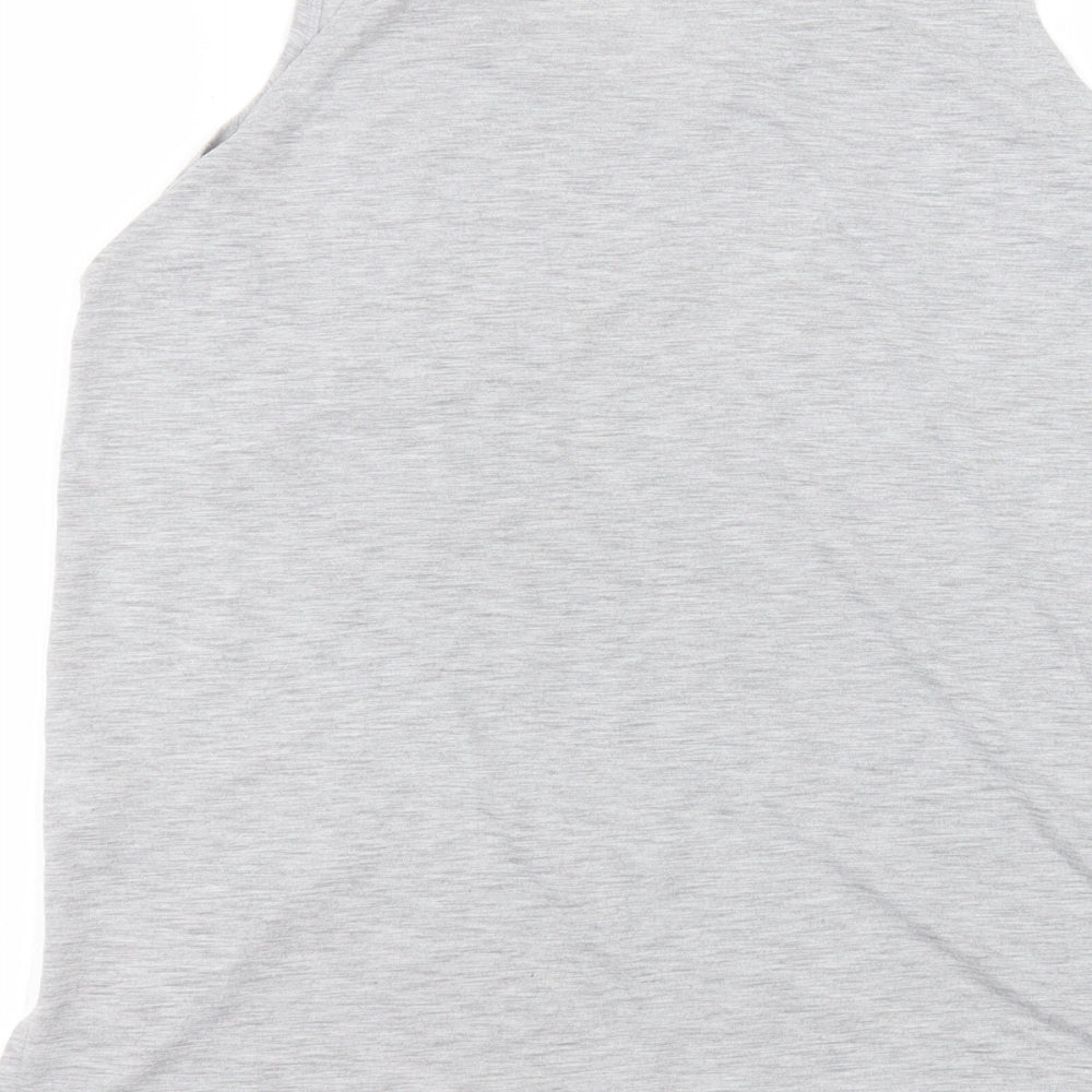 Matalan Womens Grey  Polyester Basic T-Shirt Size M Round Neck