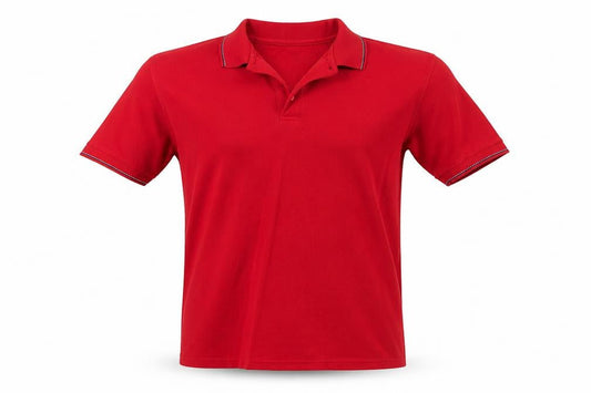 JERZEES Mens Red  100% Cotton  Polo Size M Collared