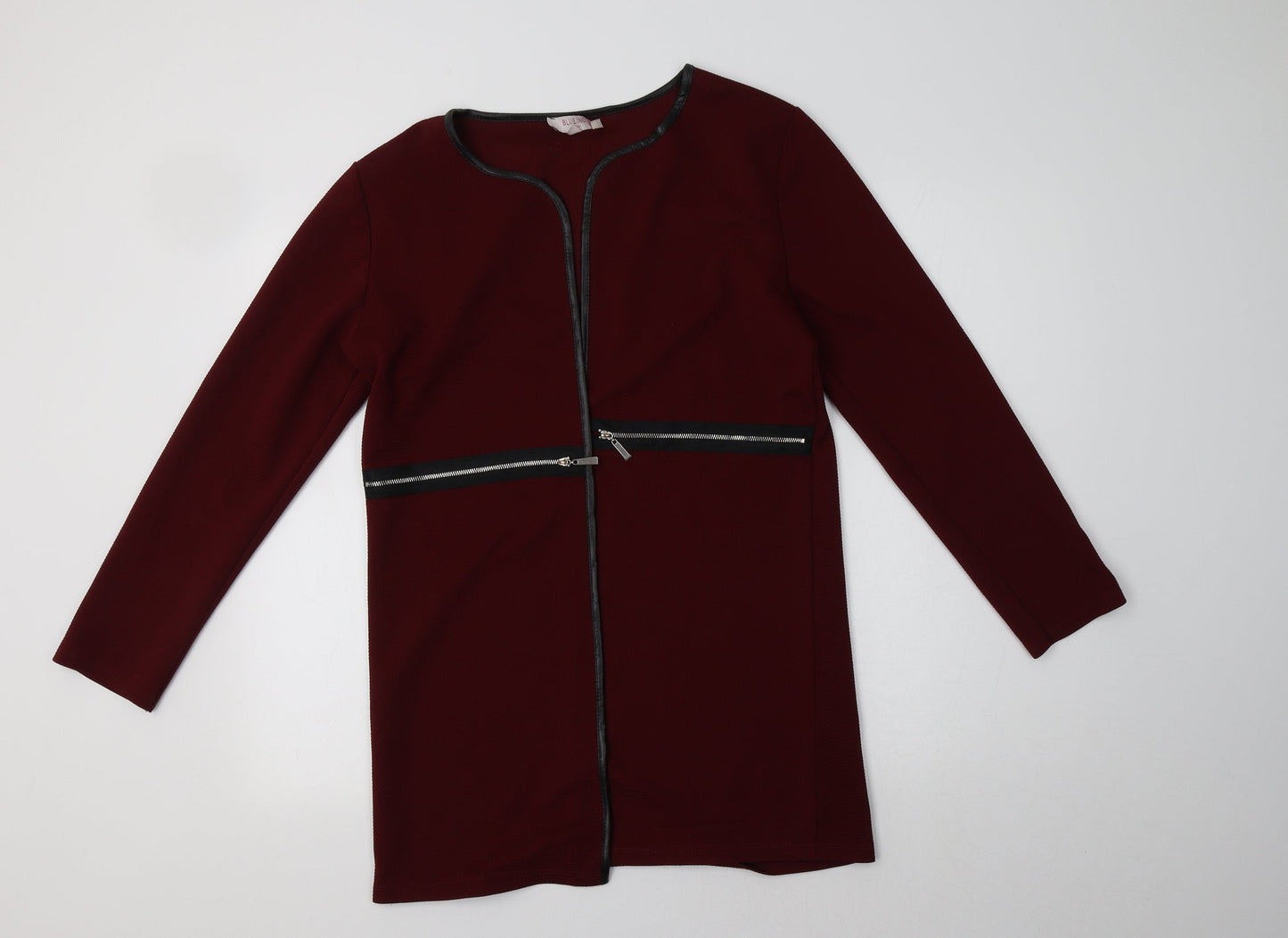 Blue Inc Womens Red   Overcoat Blazer Size 12