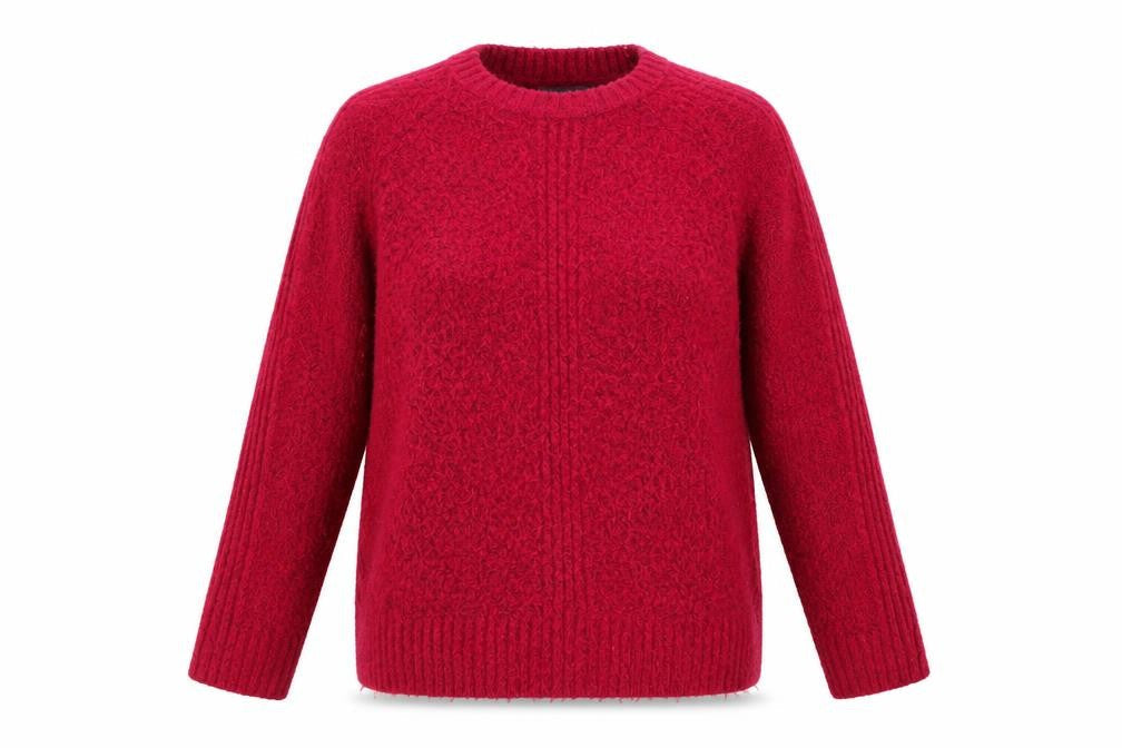 M&S Womens Pink Round Neck  Acrylic Pullover Jumper Size M
