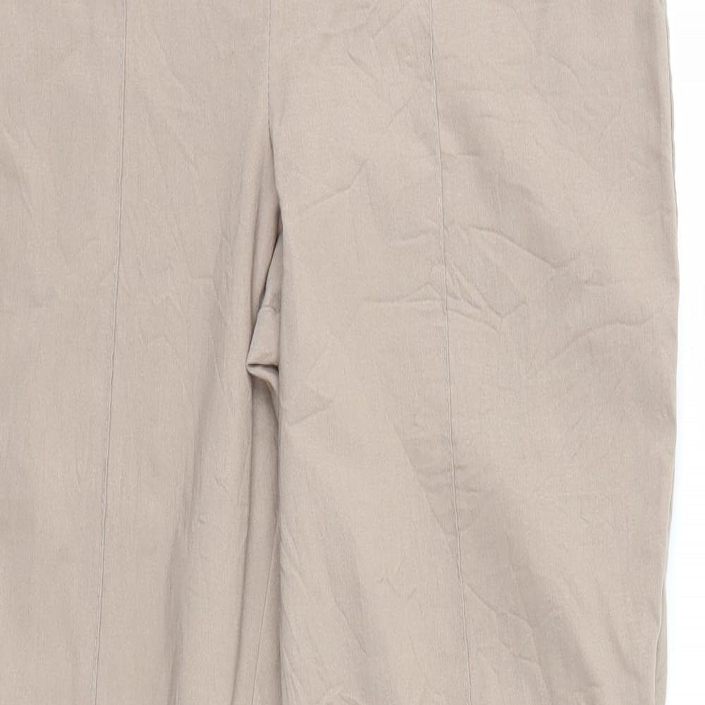 For Women Womens Brown  Viscose Dress Pants Trousers Size 14 L28 in Regular
