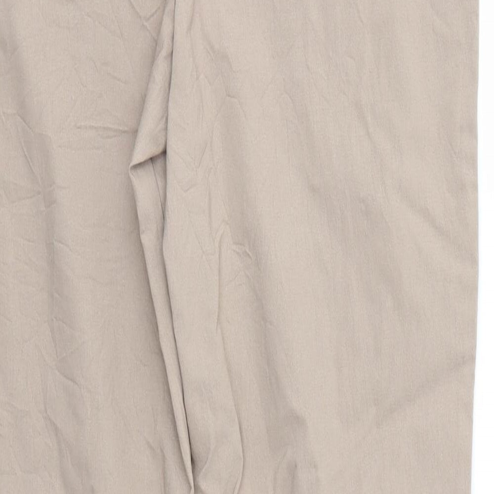 For Women Womens Brown  Viscose Dress Pants Trousers Size 14 L28 in Regular