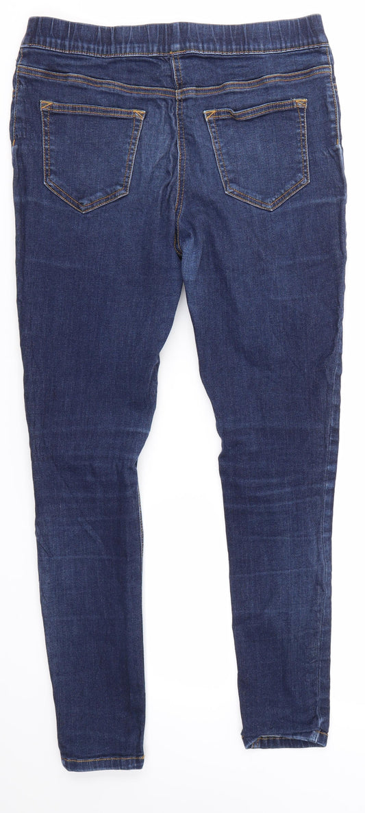 TU Womens Blue  Cotton Skinny Jeans Size 10 L27 in Regular