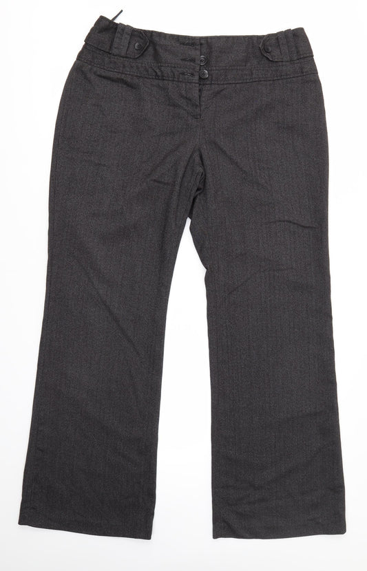 NEXT Womens Grey  Polyester Dress Pants Trousers Size 36 in L32 in Regular
