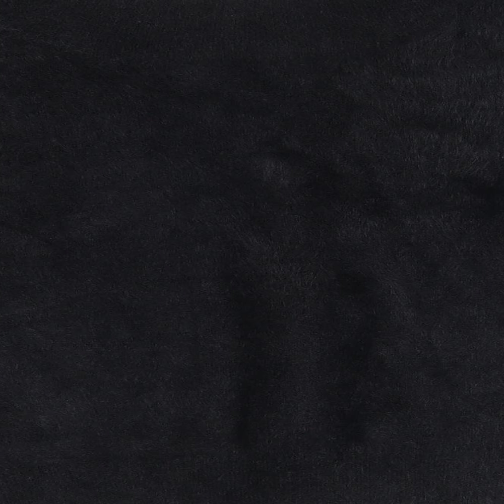 New Look Womens Black  Acrylic Basic T-Shirt Size S Round Neck