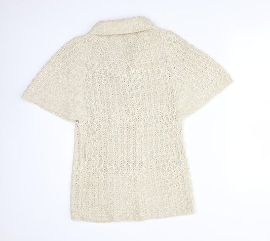 EVIE Womens Beige   Acrylic Cardigan Jumper Size 12