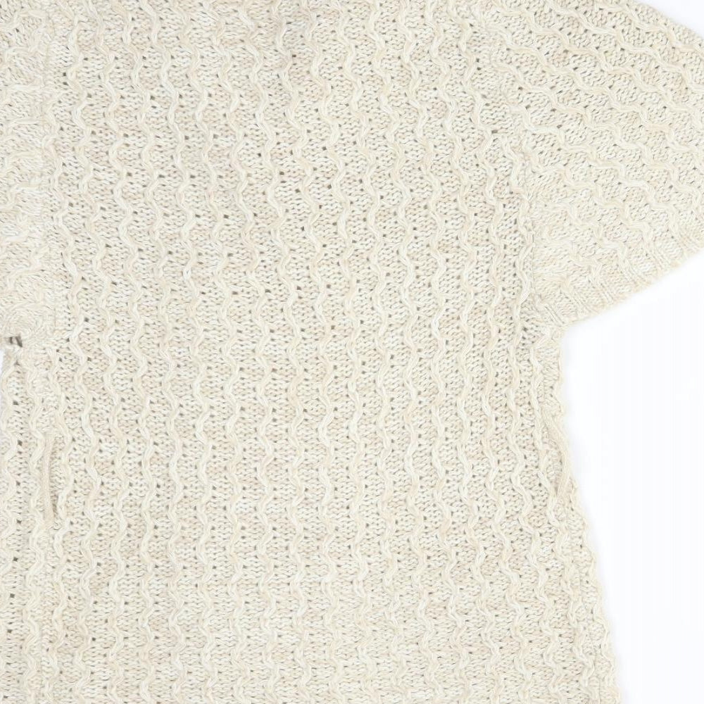 EVIE Womens Beige   Acrylic Cardigan Jumper Size 12
