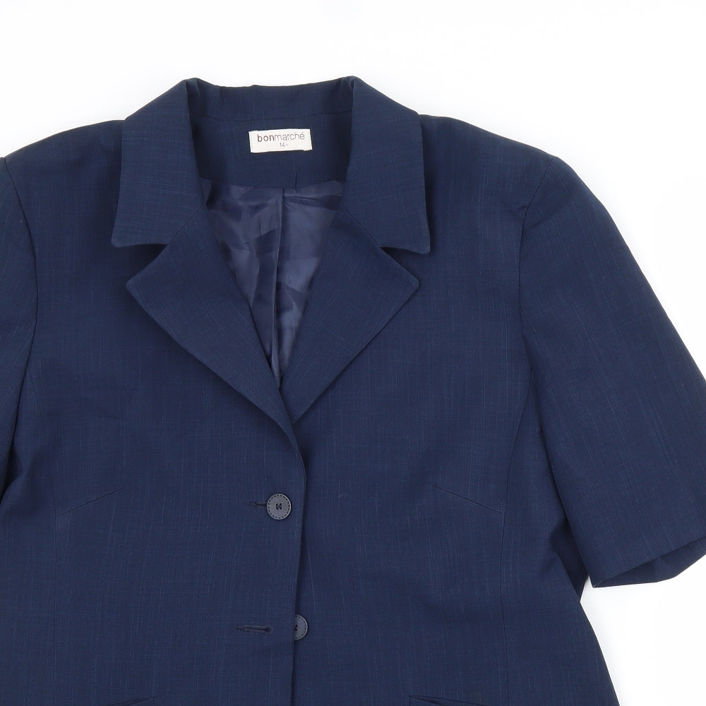 Bonmarché Womens Blue   Jacket Blazer Size 14