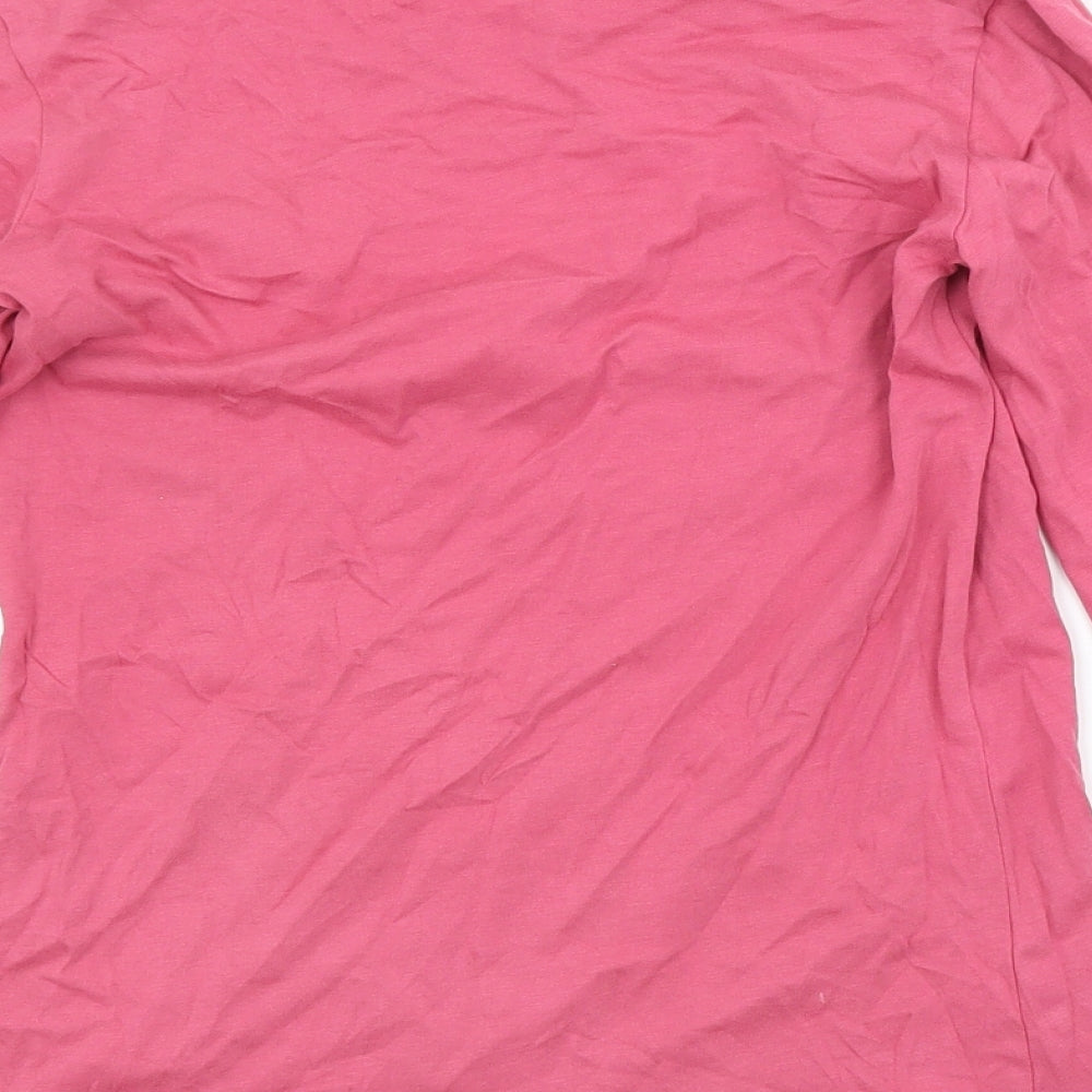 NEXT Girls Pink  Cotton Basic T-Shirt Size 9 Years Crew Neck