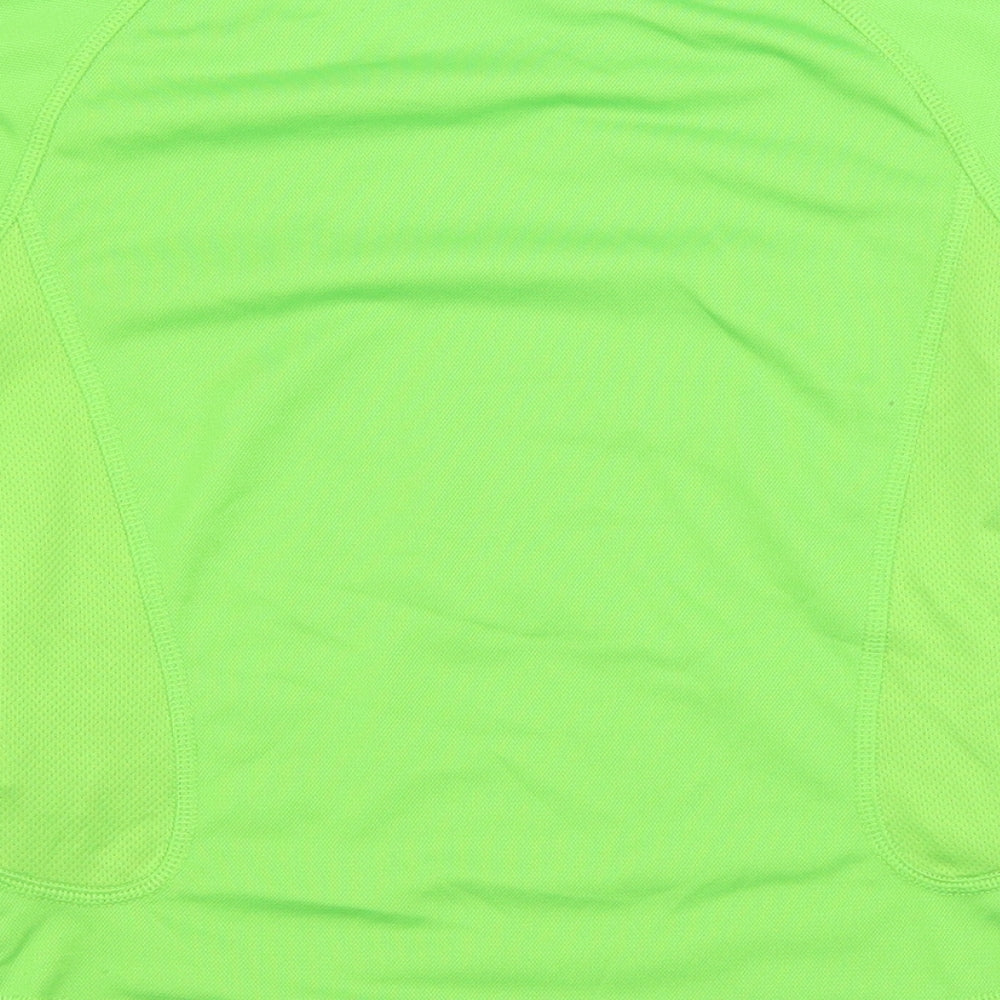 Quechua Boys Green  Polyester Basic Casual Size 5-6 Years Crew Neck