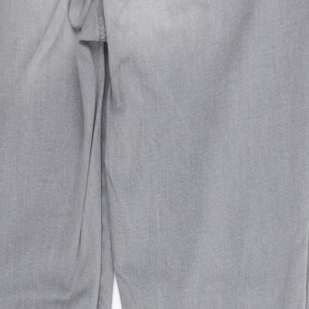 Denim & Co. Womens Grey  Cotton Straight Jeans Size 14 L27 in Regular