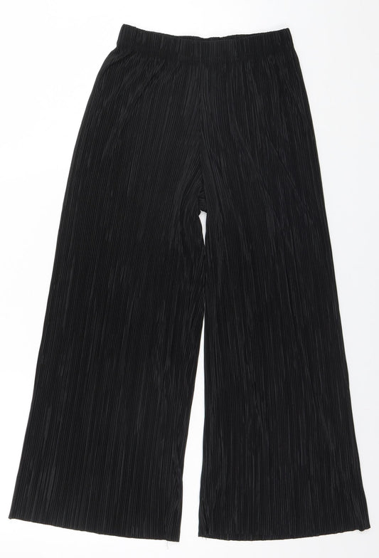 New Look Womens Black Striped  Trousers  Size 6 L21 in Regular