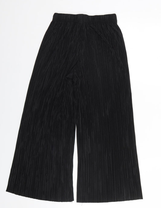 New Look Womens Black Striped  Trousers  Size 6 L21 in Regular