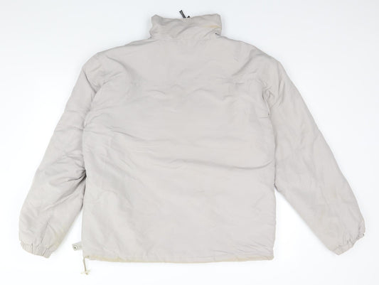 Henley Womens Grey High Neck  Polyester Pullover Jumper Size M