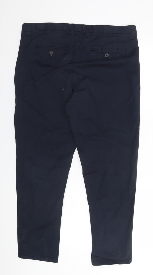 NEXT Womens Blue  Cotton Trousers  Size 36 L28 in Regular