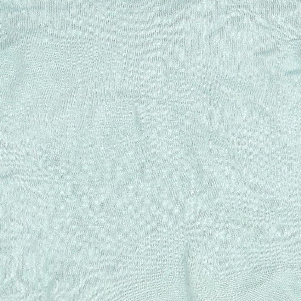 Isle Womens Green Round Neck  Acrylic Pullover Jumper Size S