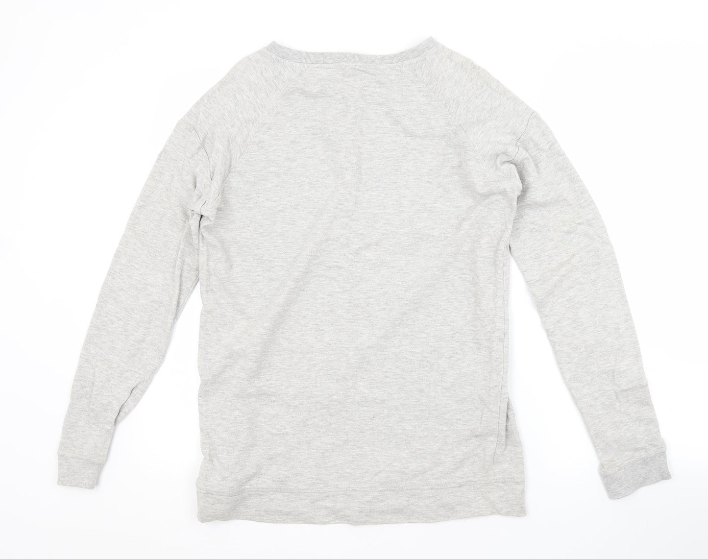 Select Womens Grey Crew Neck  Cotton Pullover Jumper Size 14
