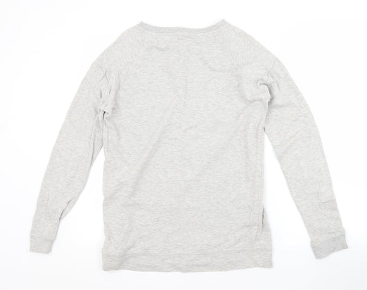 Select Womens Grey Crew Neck  Cotton Pullover Jumper Size 14