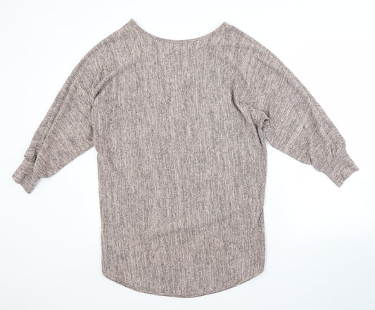 Apricot Womens Pink Scoop Neck  Polyester Pullover Jumper Size 10
