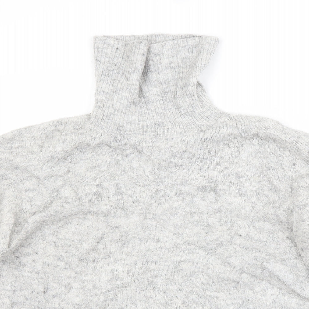 NEXT Womens Grey Roll Neck  Acrylic Pullover Jumper Size 16