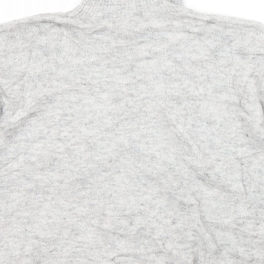 NEXT Womens Grey Roll Neck  Acrylic Pullover Jumper Size 16
