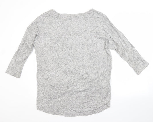 VITRIN Womens Grey Boat Neck  Polyester Pullover Jumper Size L