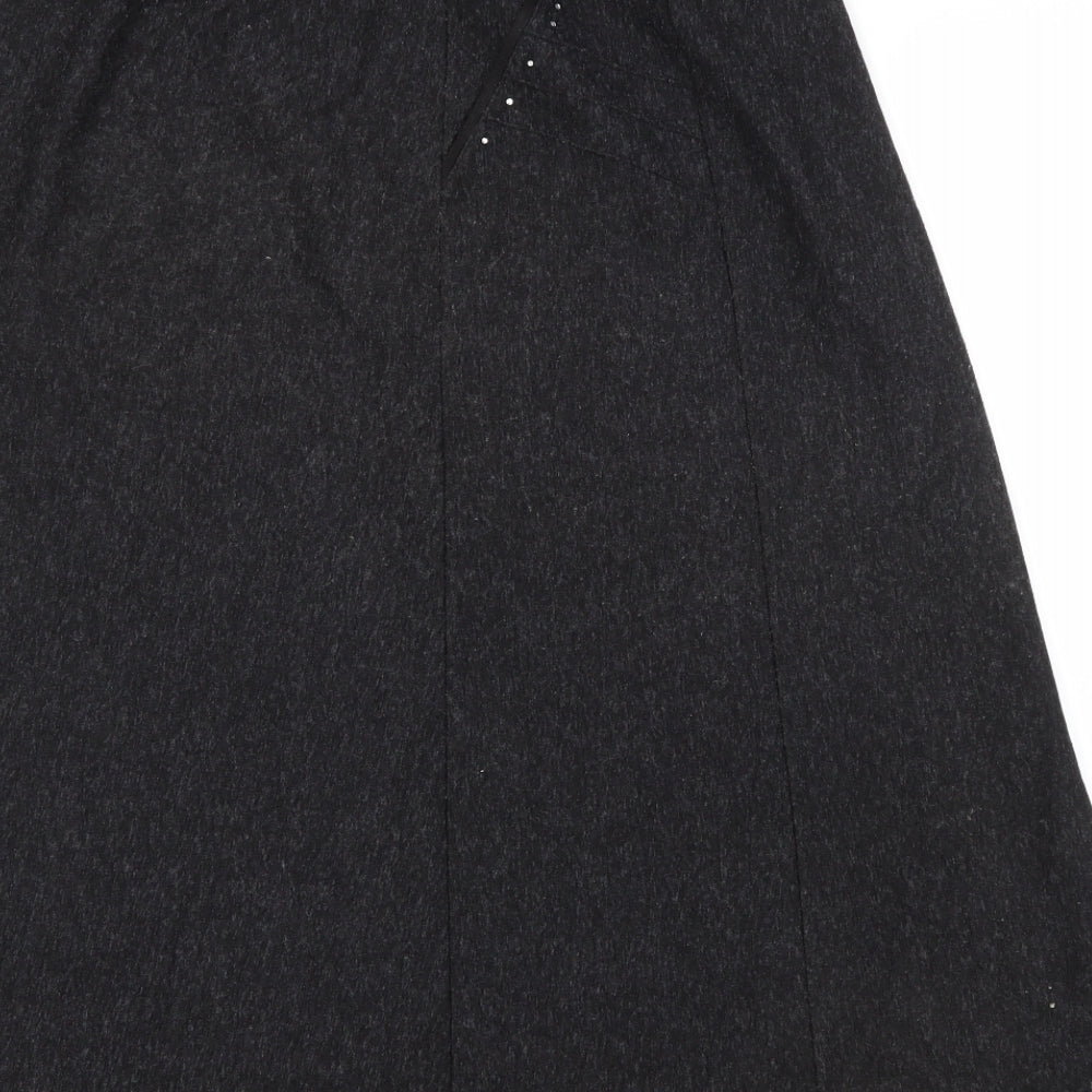 Preworn Womens Grey   A-Line Skirt