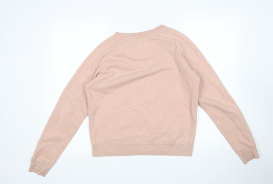 Jack Wills Womens Pink  Cotton Pullover Sweatshirt Size 6