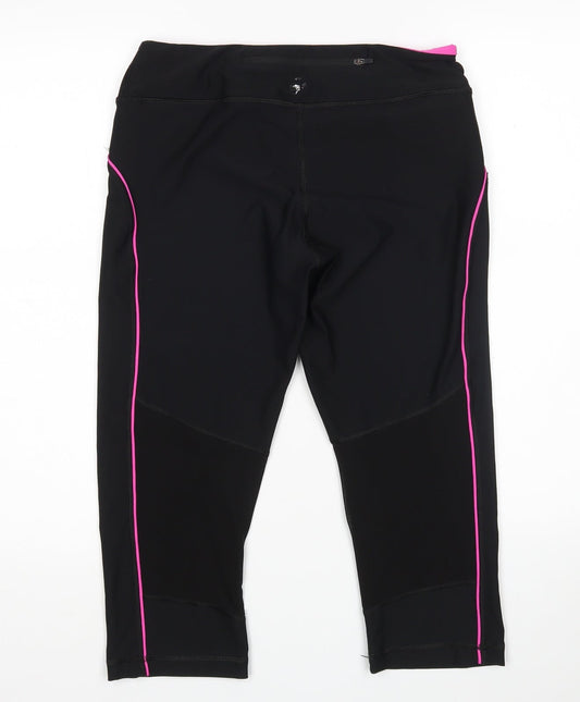 Ki Womens Black  Polyester Compression Shorts Size M L20 in Regular