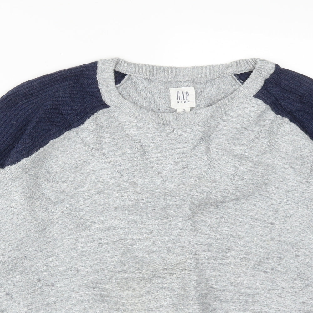 Gap Boys Multicoloured Colourblock Cotton Pullover Sweatshirt Size 12 Years