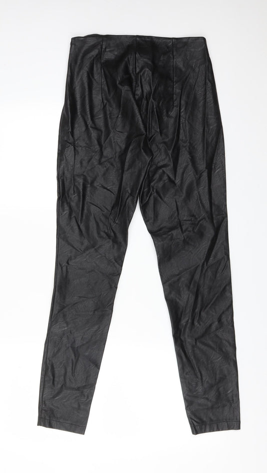 Luxe Womens Black  Polyester Trousers  Size M L28 in Regular
