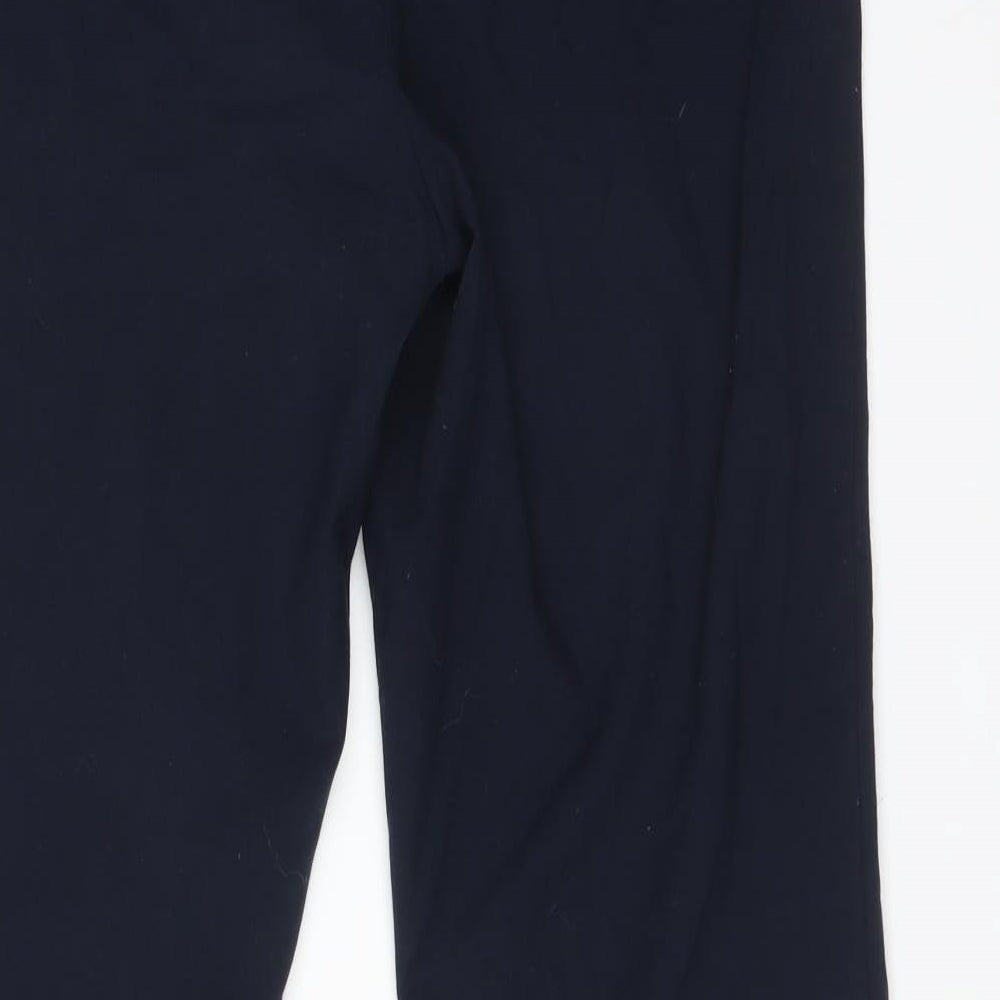 M&S Womens Blue  Polyester Dress Pants Trousers Size 10 L28 in Regular