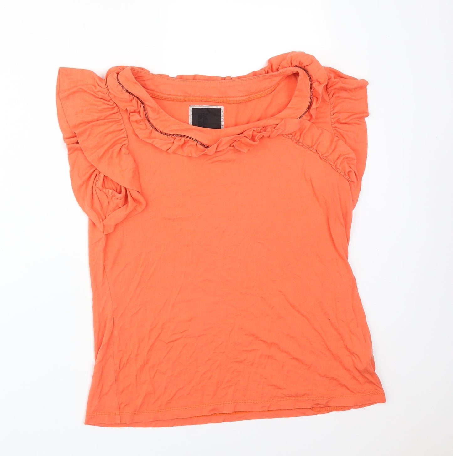 Debenhams Womens Orange   Basic T-Shirt Size 16 Boat Neck