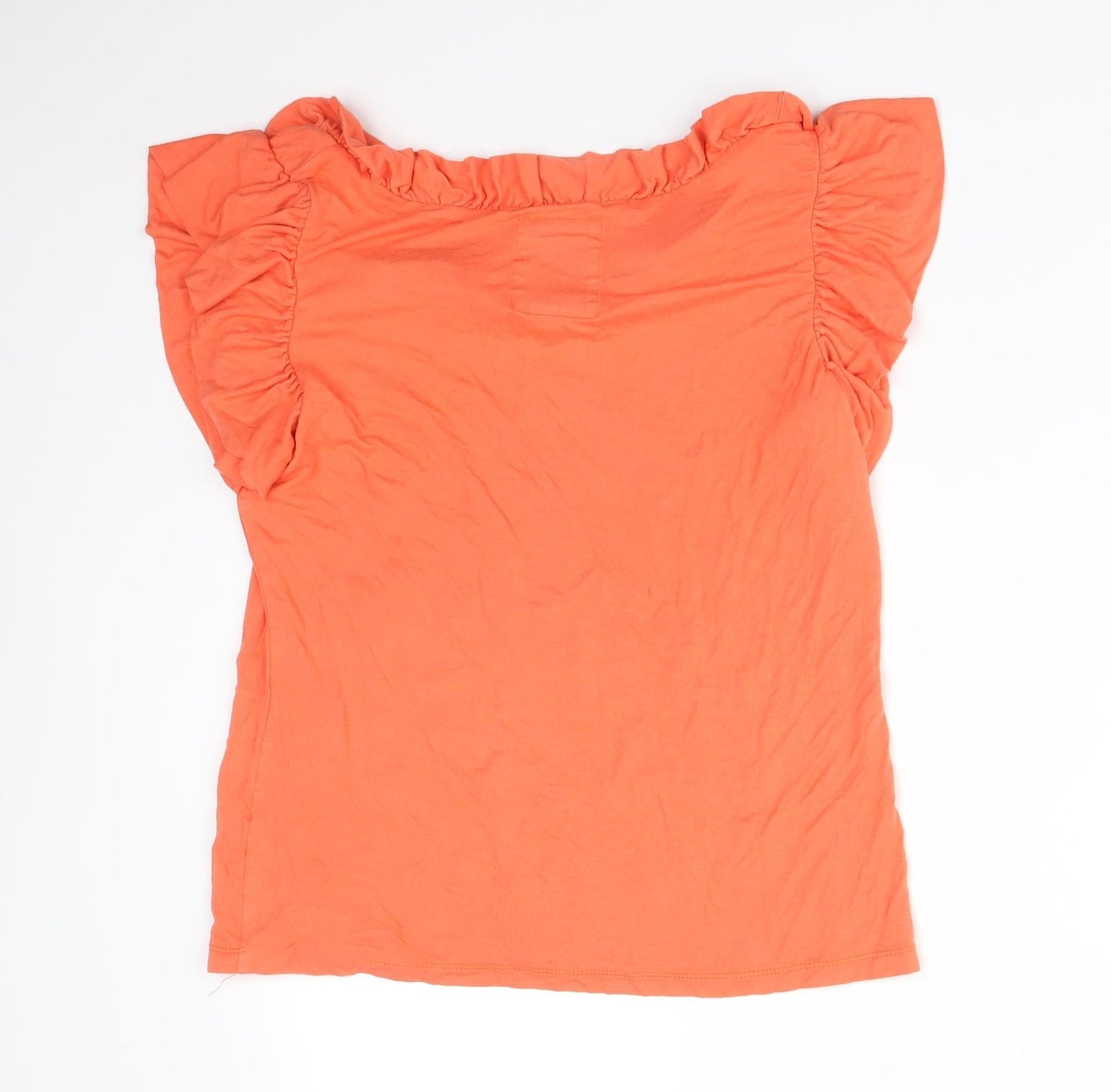 Debenhams Womens Orange   Basic T-Shirt Size 16 Boat Neck