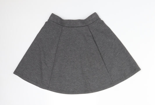George Girls Grey  Polyester Skater Skirt Size 8-9 Years  Regular