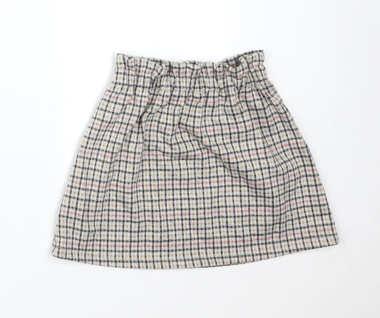 Primark Girls Multicoloured Check Polyester Straight & Pencil Skirt Size 3-4 Years  Regular