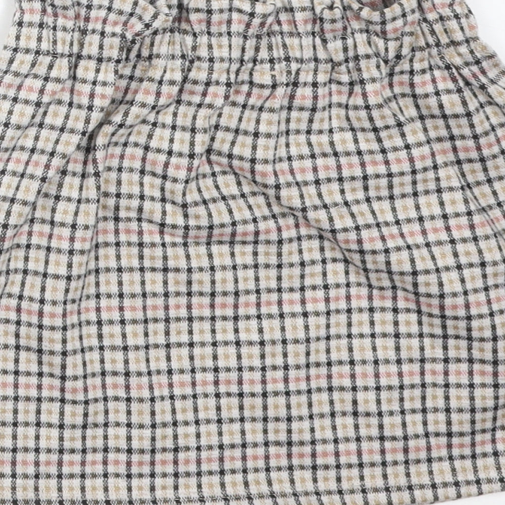 Primark Girls Multicoloured Check Polyester Straight & Pencil Skirt Size 3-4 Years  Regular