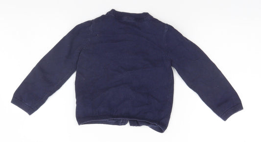 Mothercare Baby Blue  Cotton Cardigan Jumper Size 18-24 Months