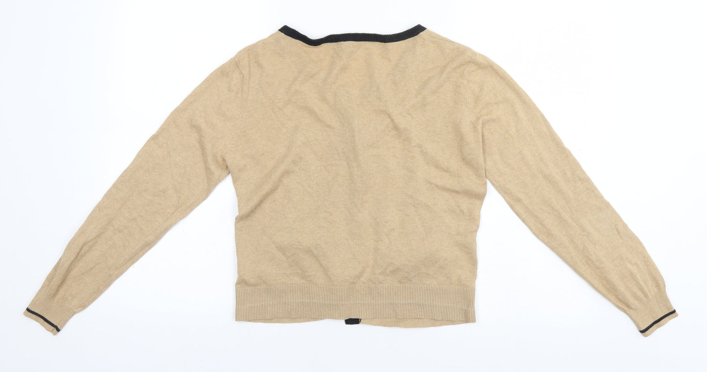 Atmosphere Womens Green Round Neck  Cotton Cardigan Jumper Size 14