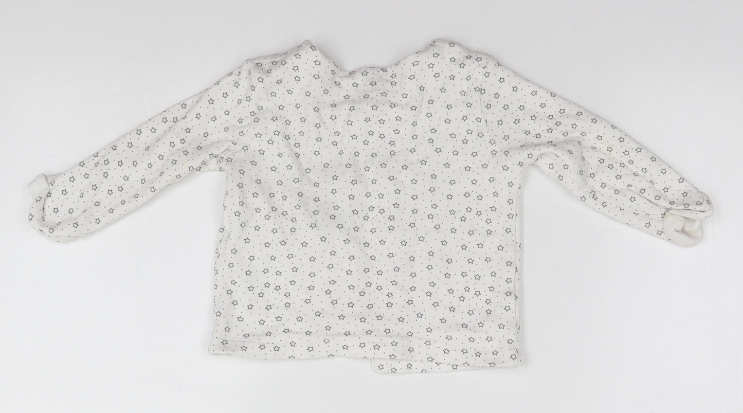 Matalan Baby White Geometric  Jacket  Size 12-18 Months